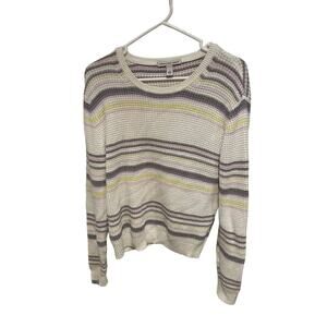 Cotton by Autumn Cashmere striped sweater cotton italian yarn size L